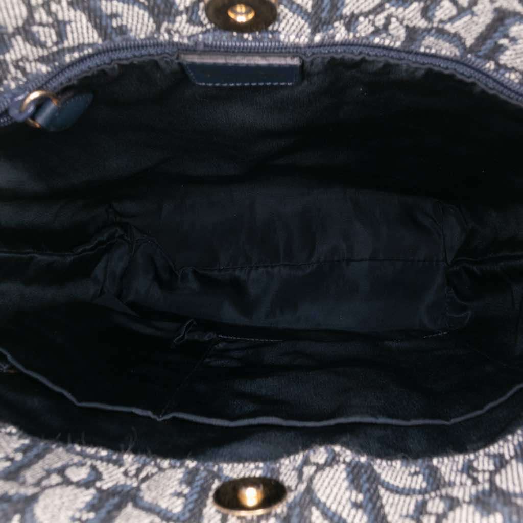 Dior Diorissimo Trotter Canvas Tote Blue Canvas Very good - Model View
