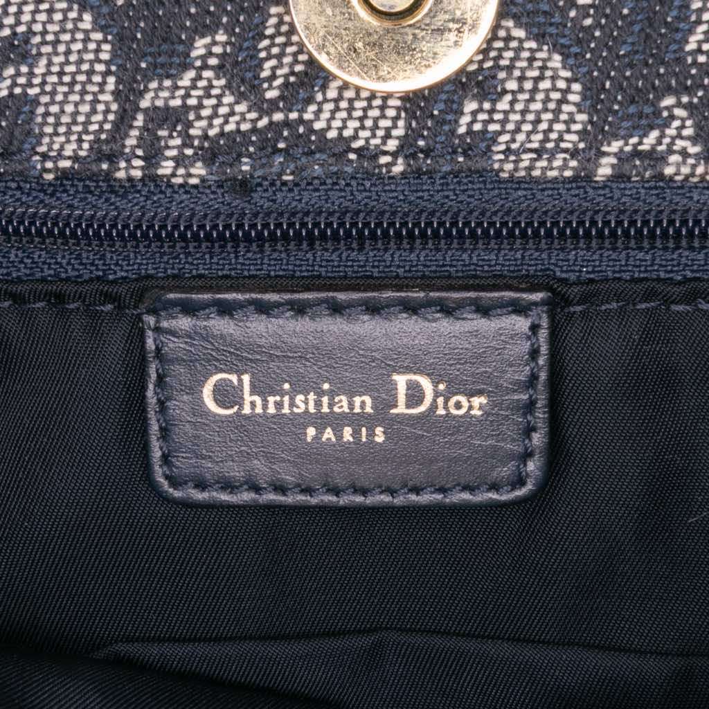 Dior Diorissimo Trotter Canvas Tote Blue Canvas Very good - Box View