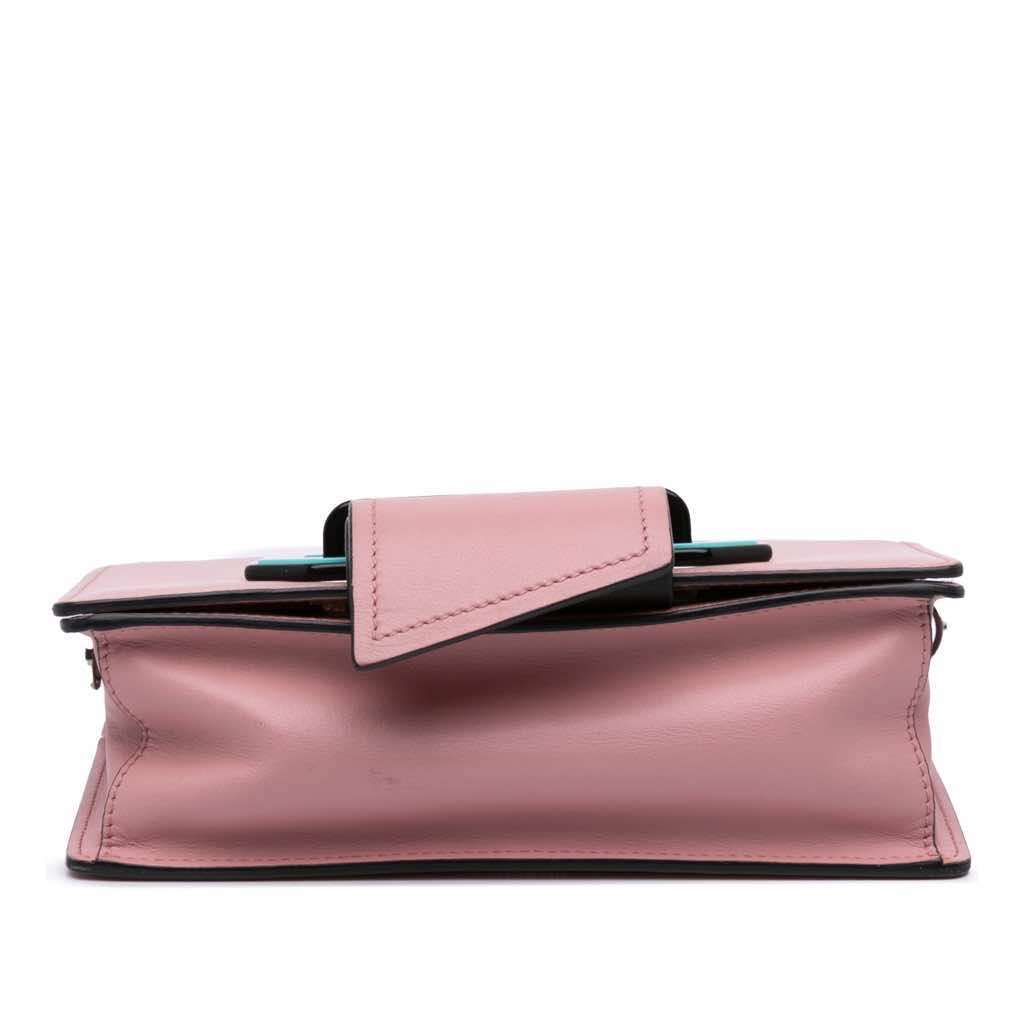 Prada City Calf Plex Ribbon Crossbody Pink Leather Good - Inside View