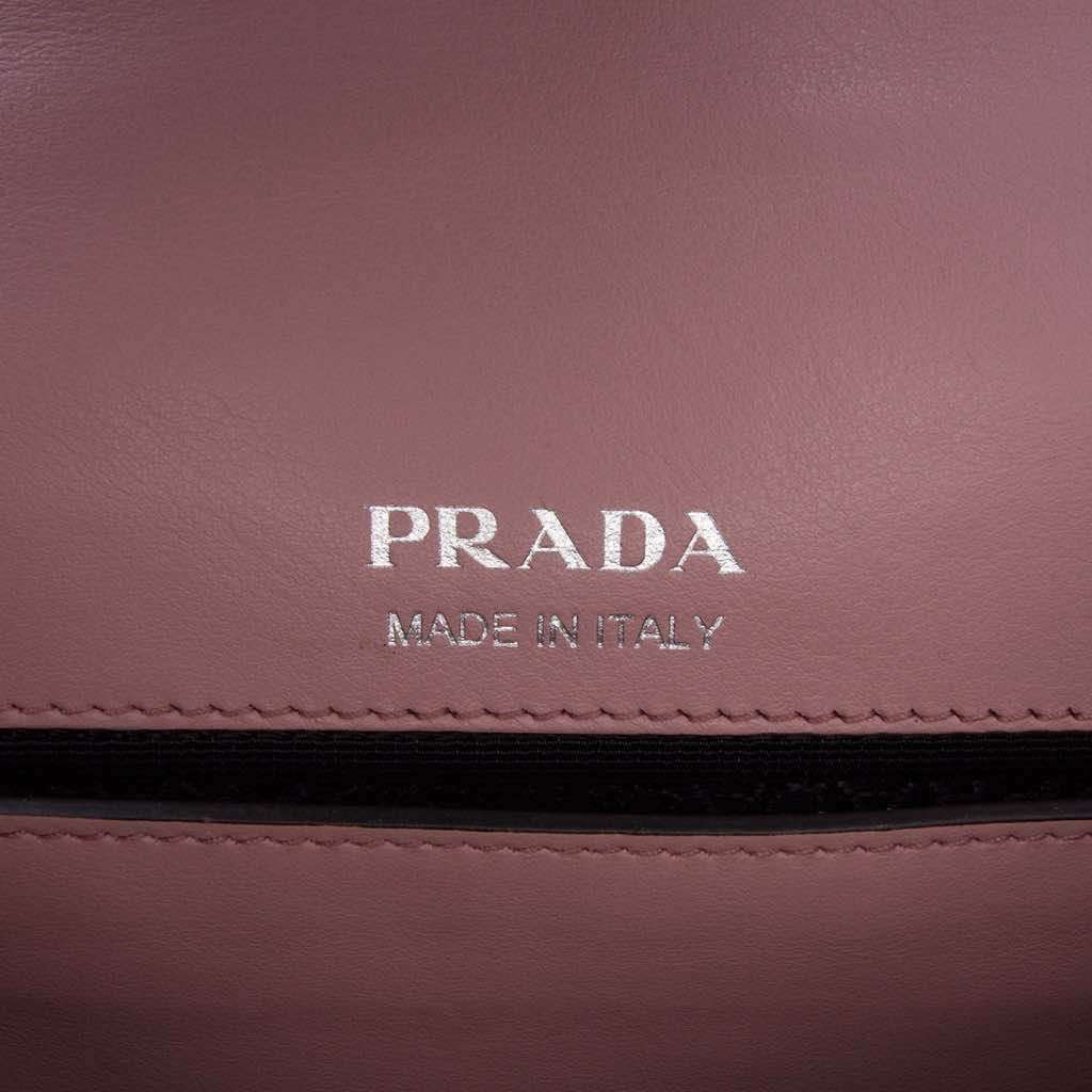 Prada City Calf Plex Ribbon Crossbody Pink Leather Good - Box View