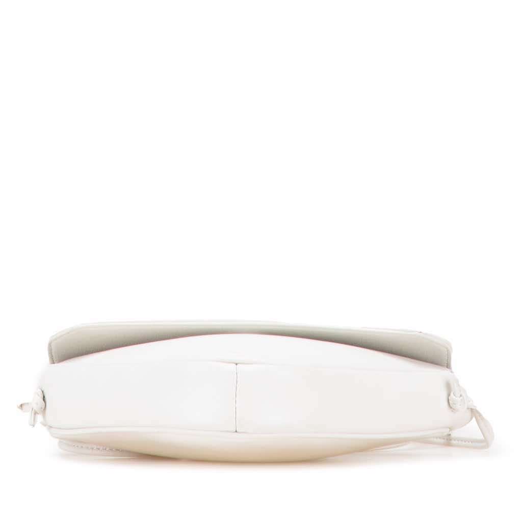 Celine Smooth Calfskin Logo Triangle Crossbody White Leather Very good - Inside View