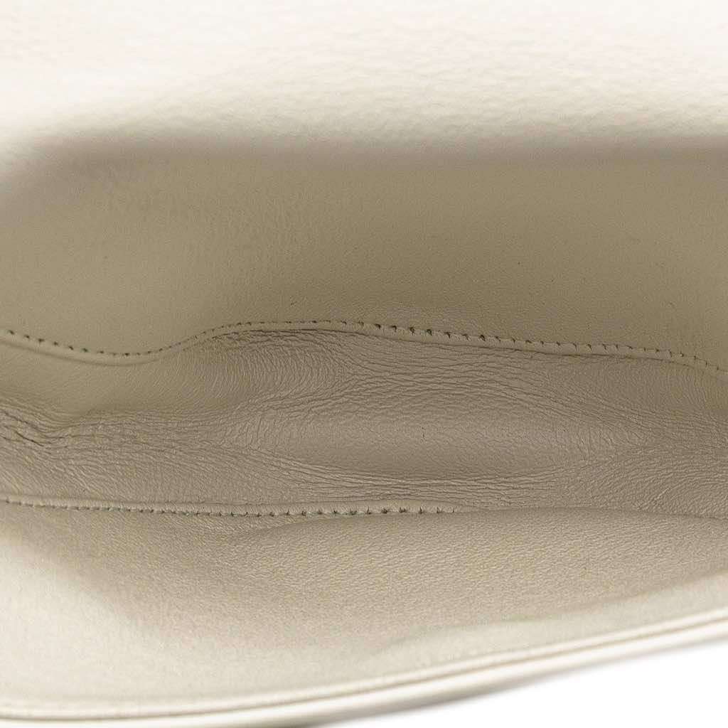 Celine Smooth Calfskin Logo Triangle Crossbody White Leather Very good - Model View