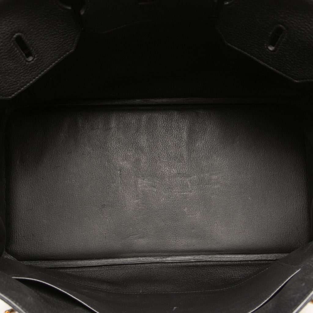 Hermès Clemence Birkin Retourne 40 Black Leather Good condition - Model View