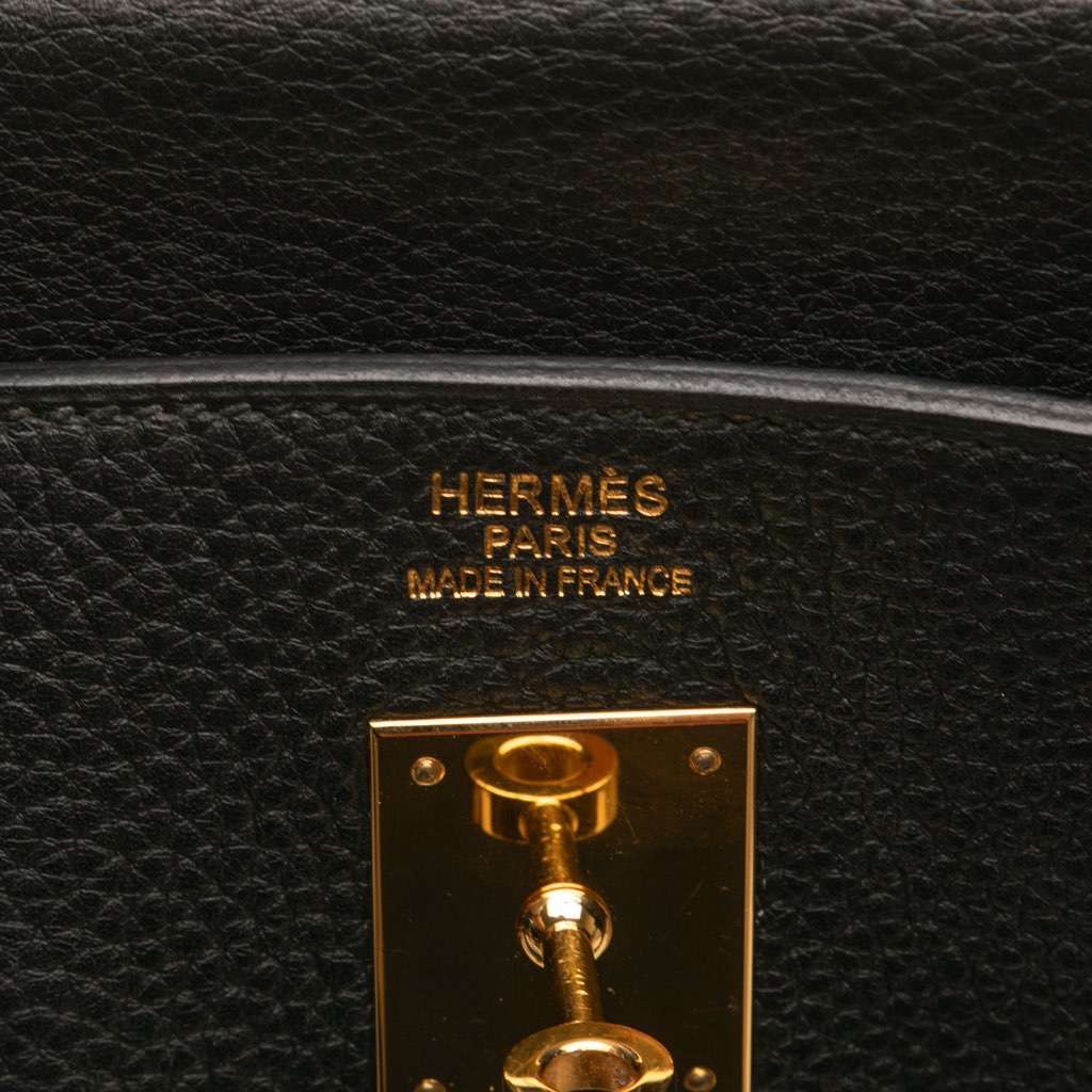 Hermès Clemence Birkin Retourne 40 Black Leather Good condition - Box View