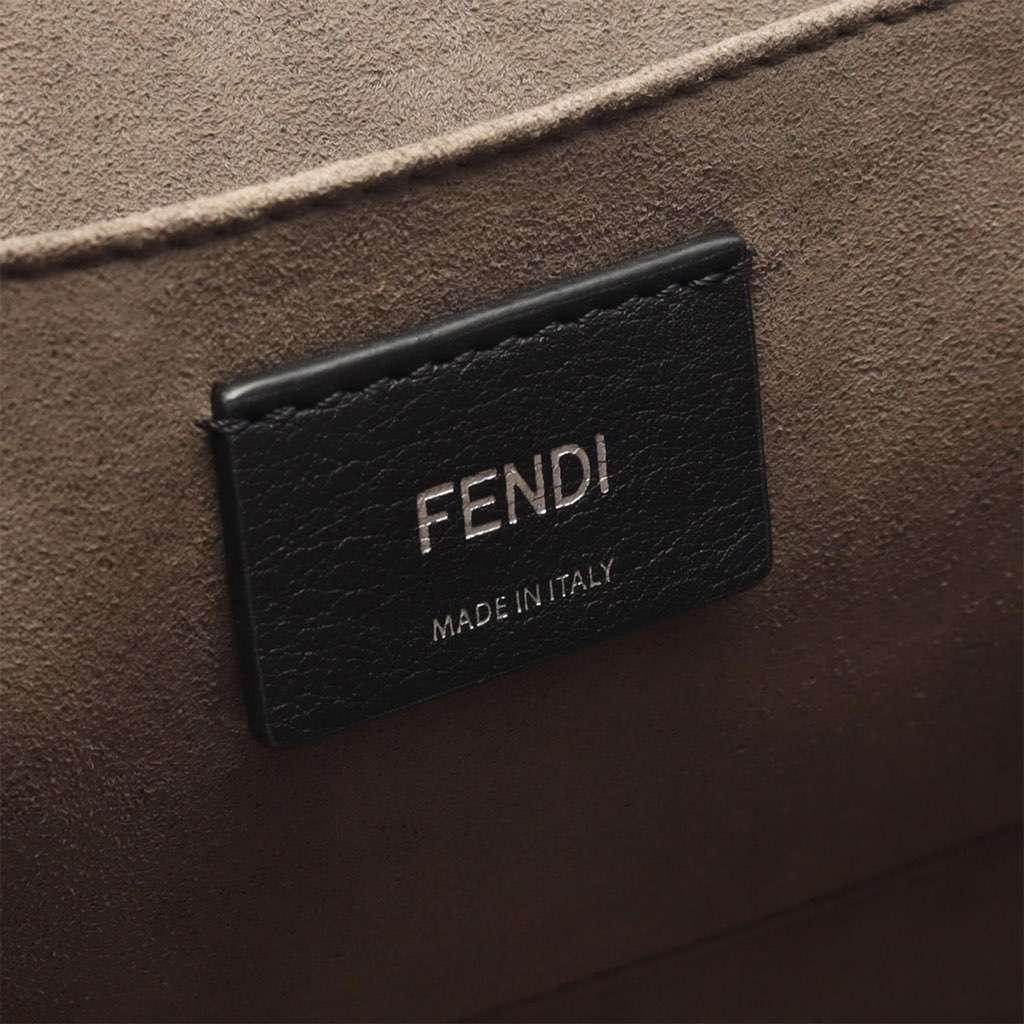 Fendi Smooth Leather Kan I F Satchel Black Leather Good condition - Model View