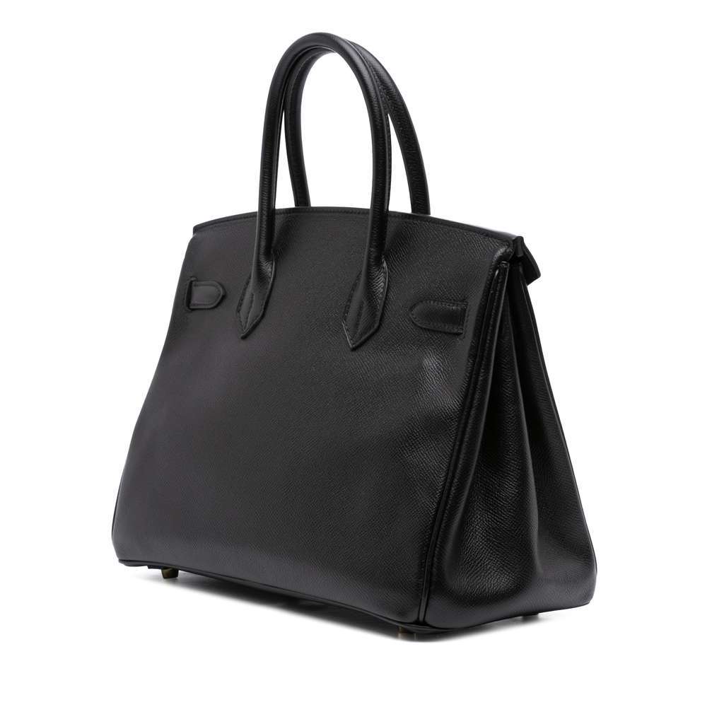 Hermès Epsom Birkin Retourne 30 Black Leather Good condition - Back View