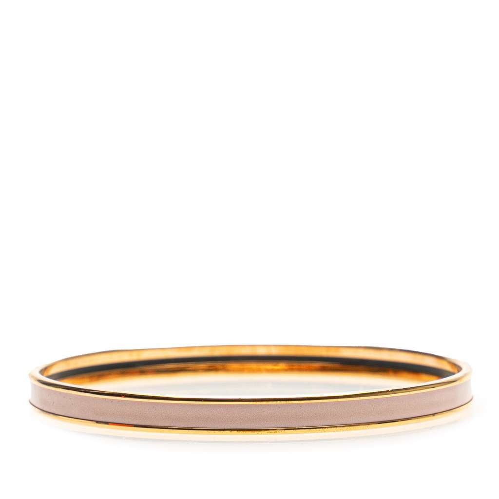 Hermès Extra Narrow Enamel Uni Bangle 62 Pink Good condition - Inside View