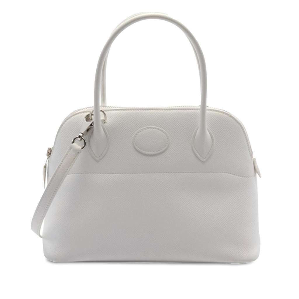 Hermès Epsom Bolide 27 White Leather Very good condition - Front View