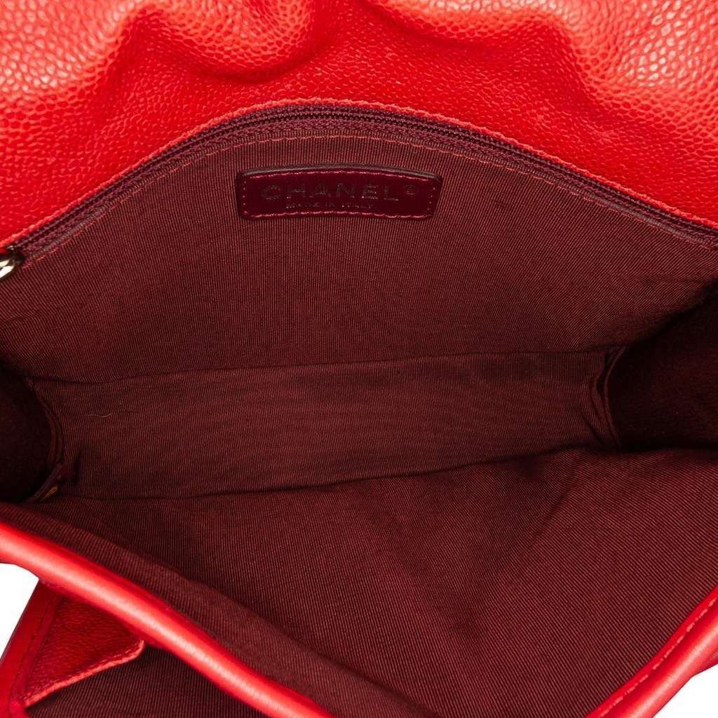 Chanel Small Caviar French Riviera Flap Red Leather Very good condition - Model View