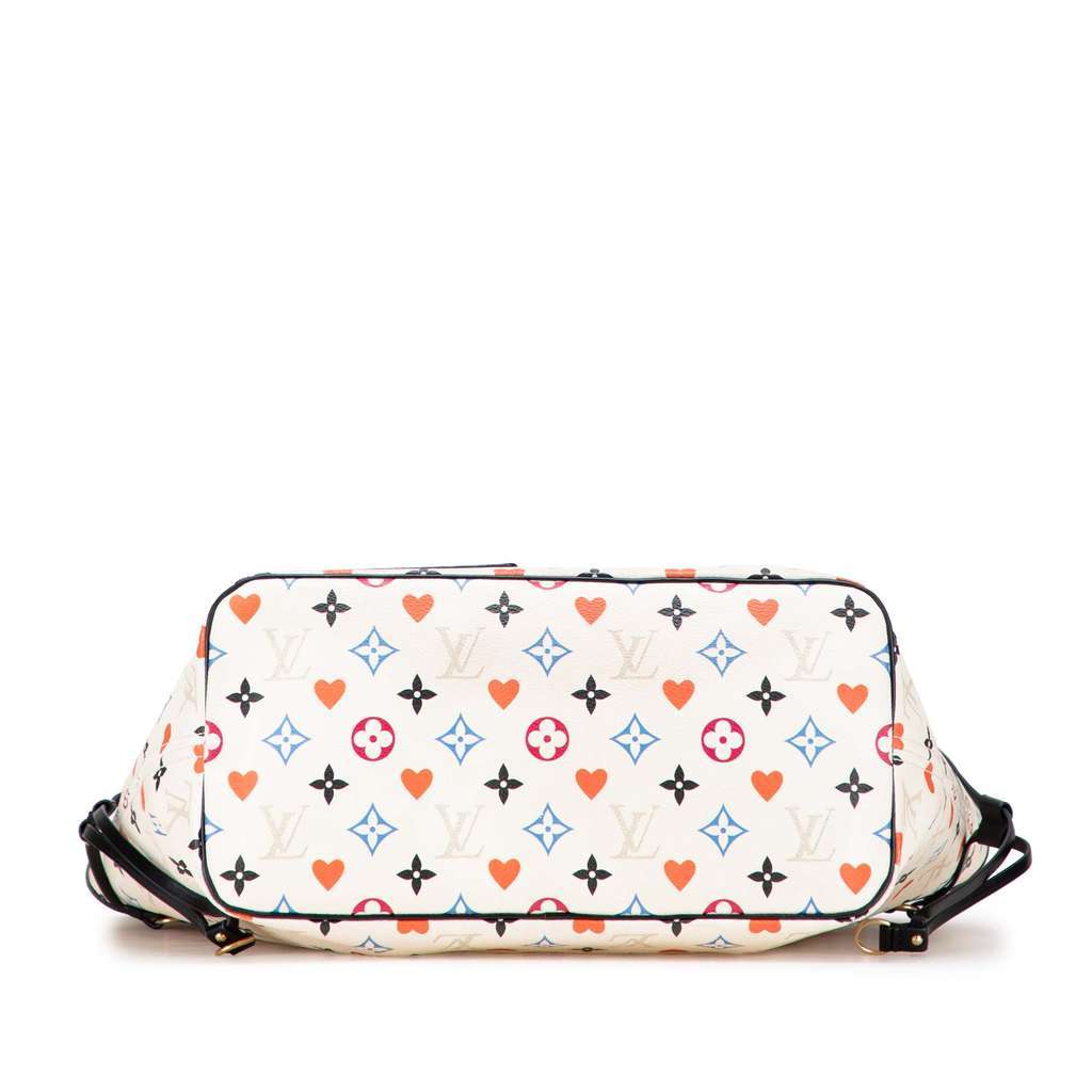 Louis Vuitton Monogram Game On Neverfull MM White Very good - Inside View