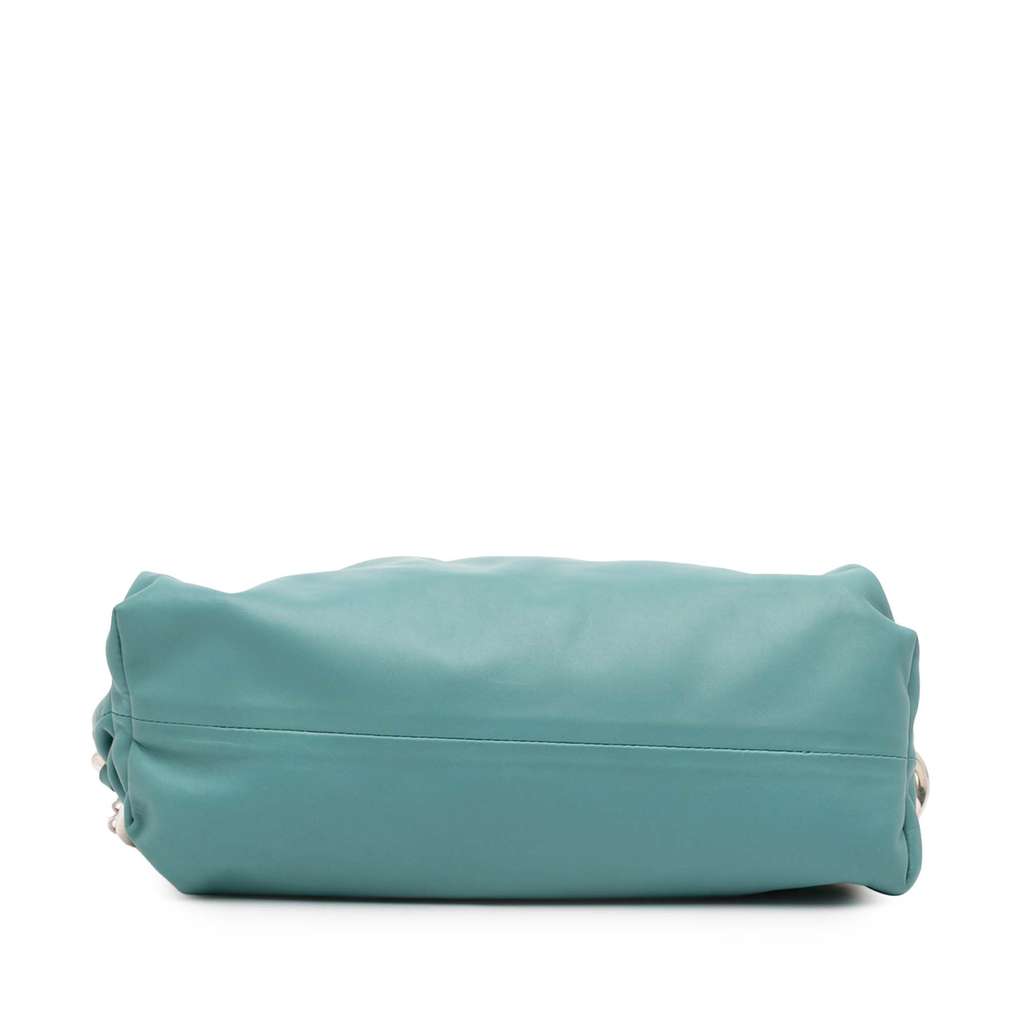 Bottega Veneta Lambskin Chain Pouch Blue Leather Very good - Inside View