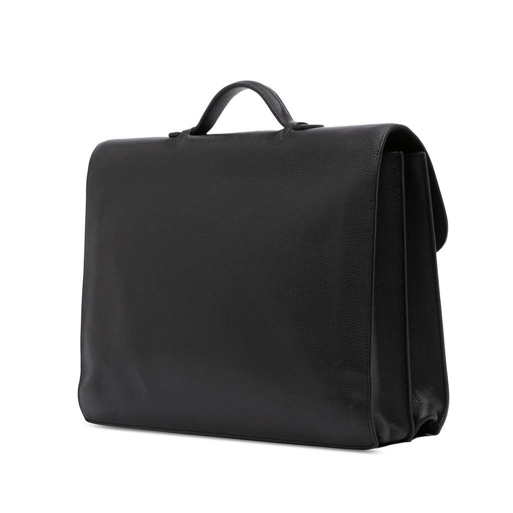Hermès Togo Sac A Depeches 38 Black Leather Good condition - Back View