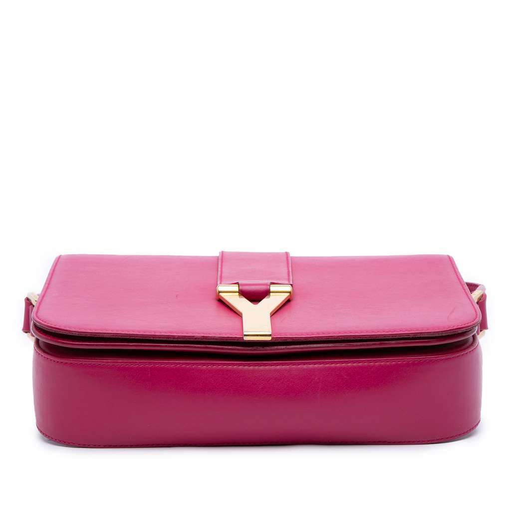 Saint Laurent Leather Chyc Y Ligne Crossbody Pink Leather Good - Inside View