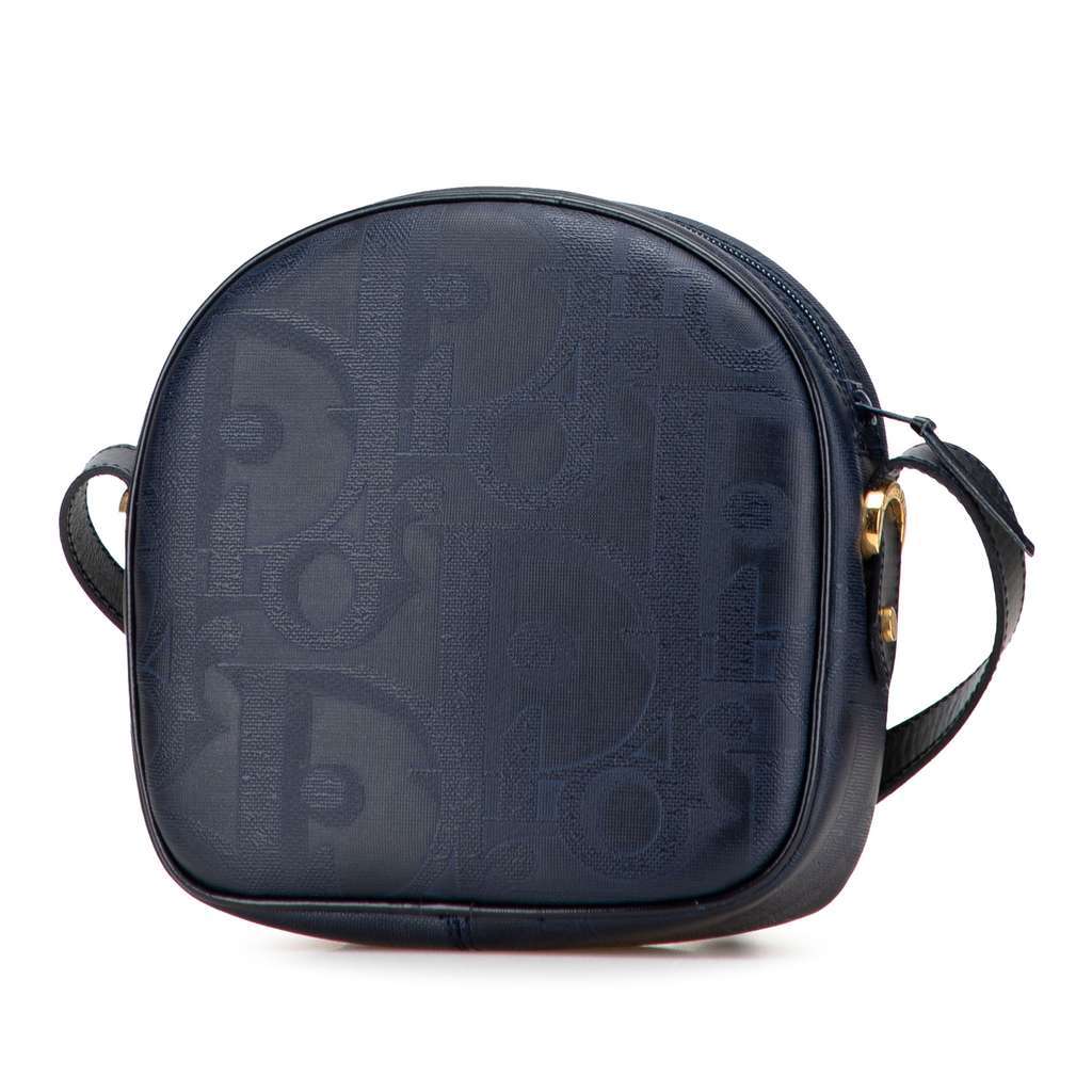 Dior Oblique Trotter Coated Canvas Crossbody Blue Canvas Good condition - Back View