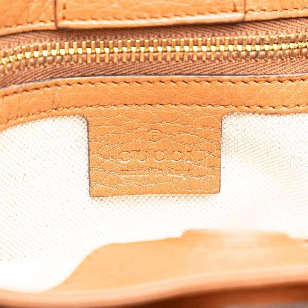 Gucci Small Calfskin Bamboo Shopper Satchel Brown Leather Very good - Box View