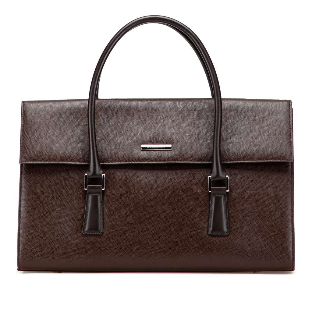Burberry Leather Handbag Brown Leather Good condition - Front View