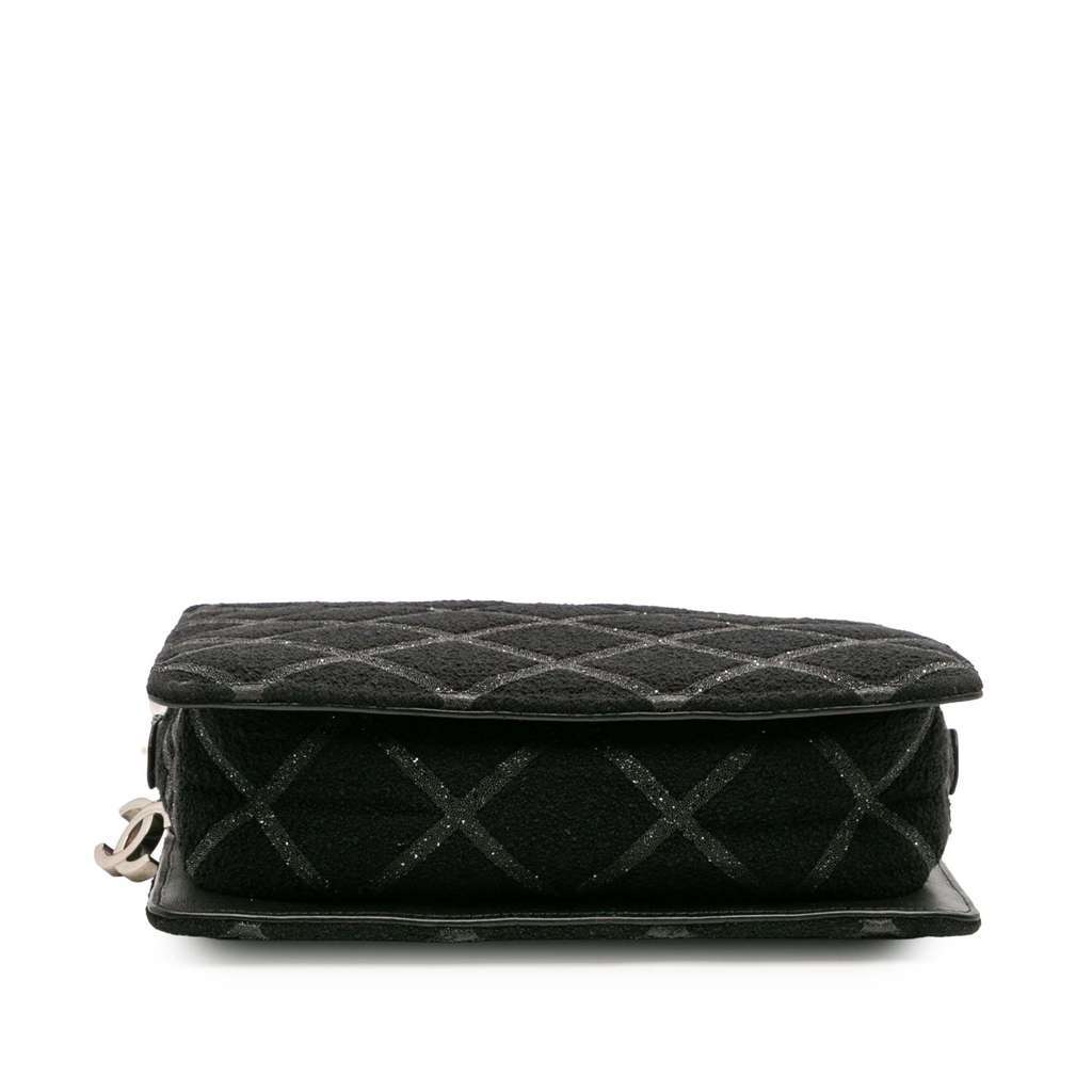 Chanel CC Tweed Chain Fantasy Crossbody Black Tweed Very good - Inside View