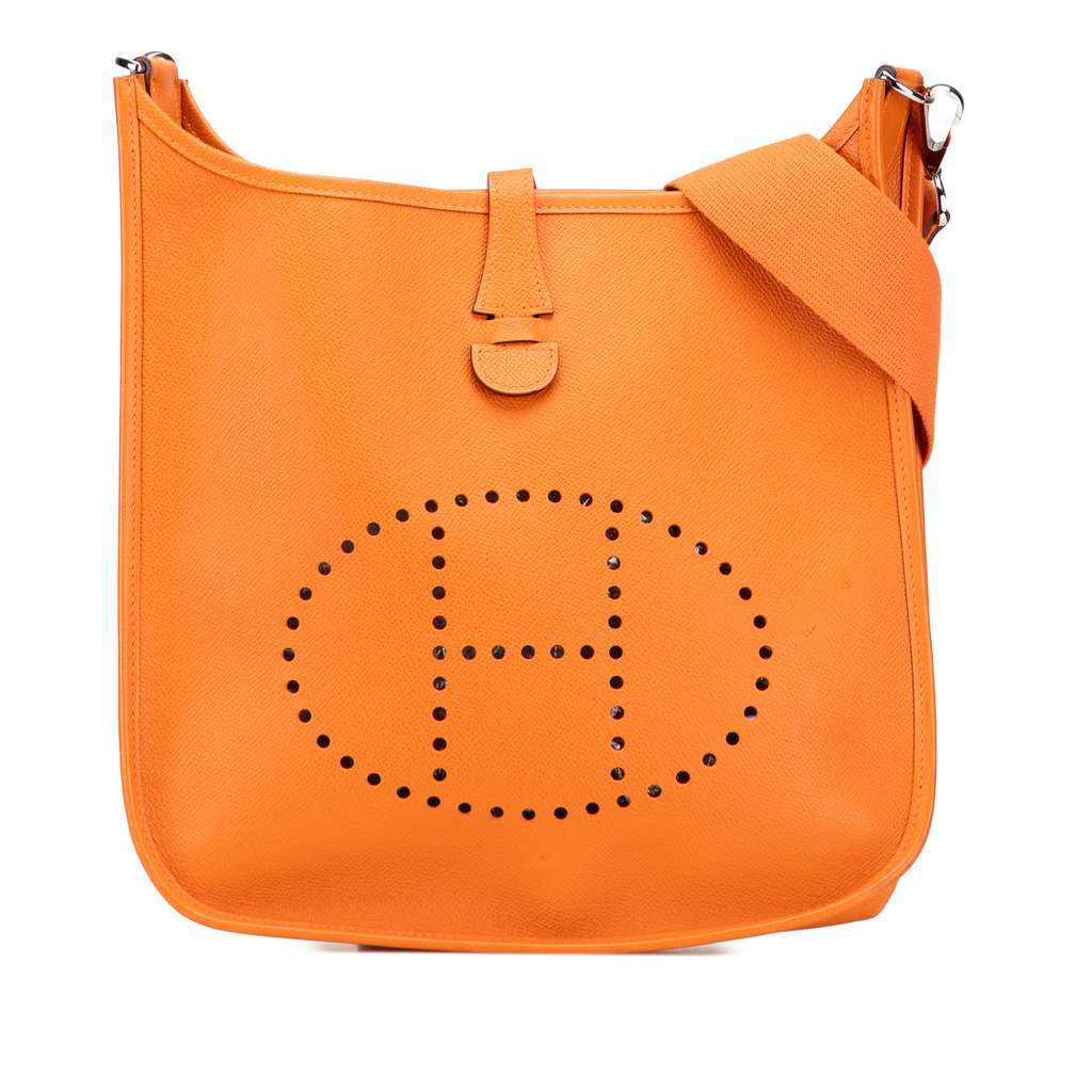 Hermès Epsom Evelyne 29 Orange Leather Good condition - Front View
