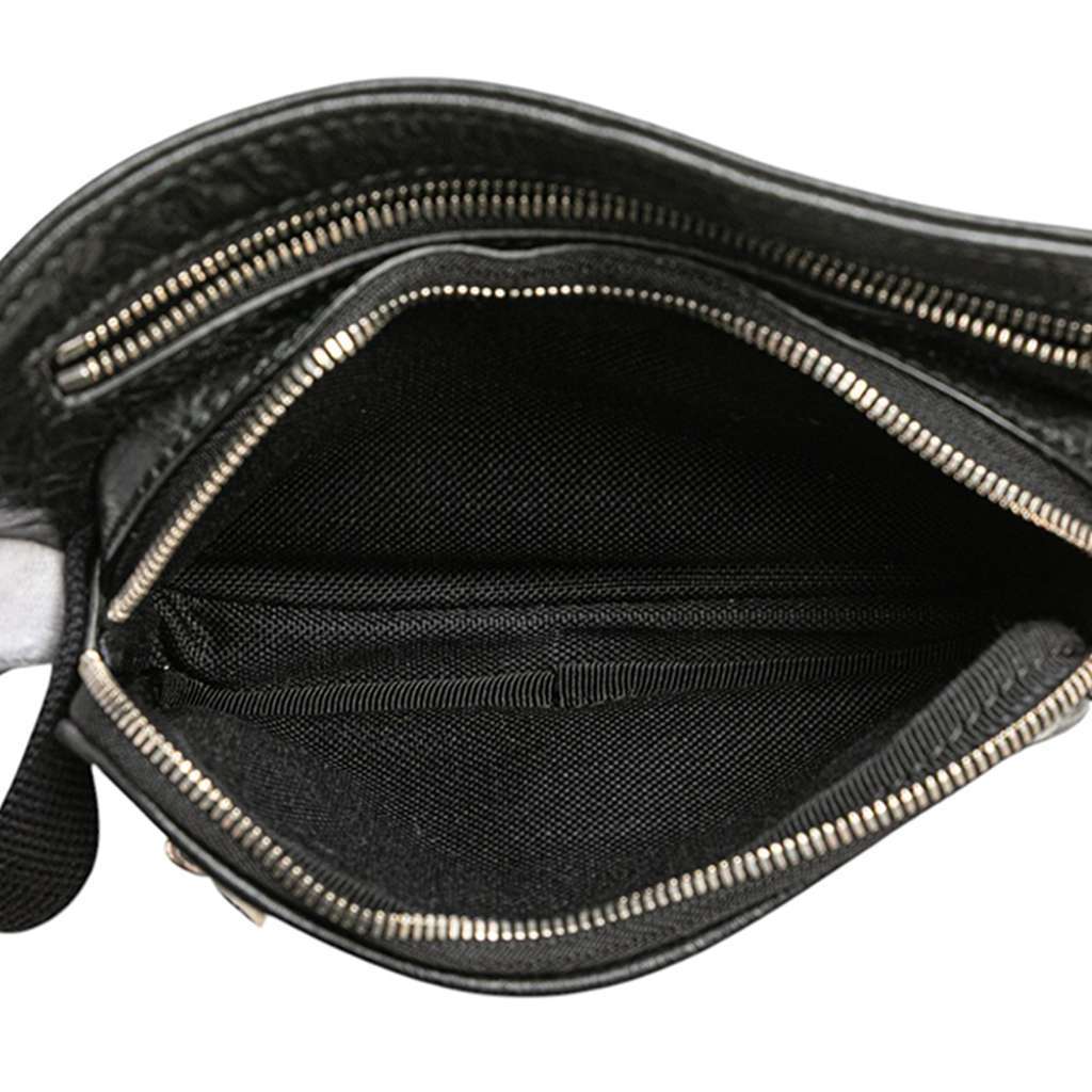 Gucci Calfskin Morpheus Double Zip Belt Bag Black Leather Good - Model View