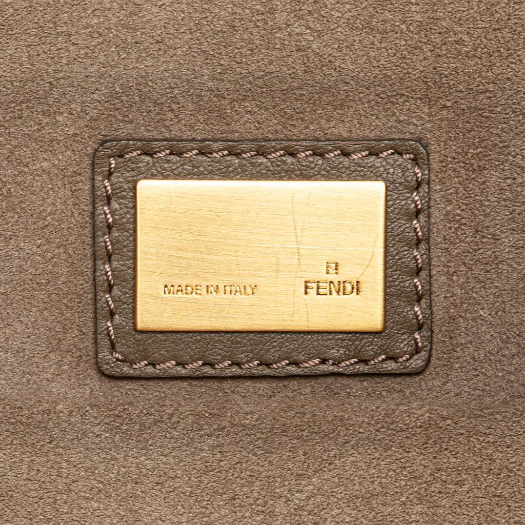 Fendi Medium Calfskin Peekaboo Iconic Satchel Brown Leather Good - Box View