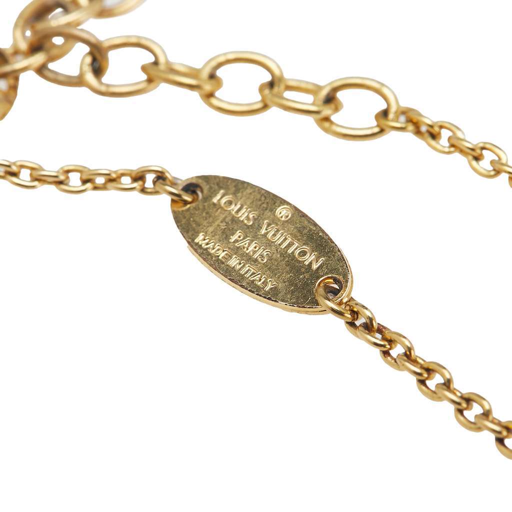 Louis Vuitton Gold Plated Essential V Necklace Gold Metal Very good - Inside View