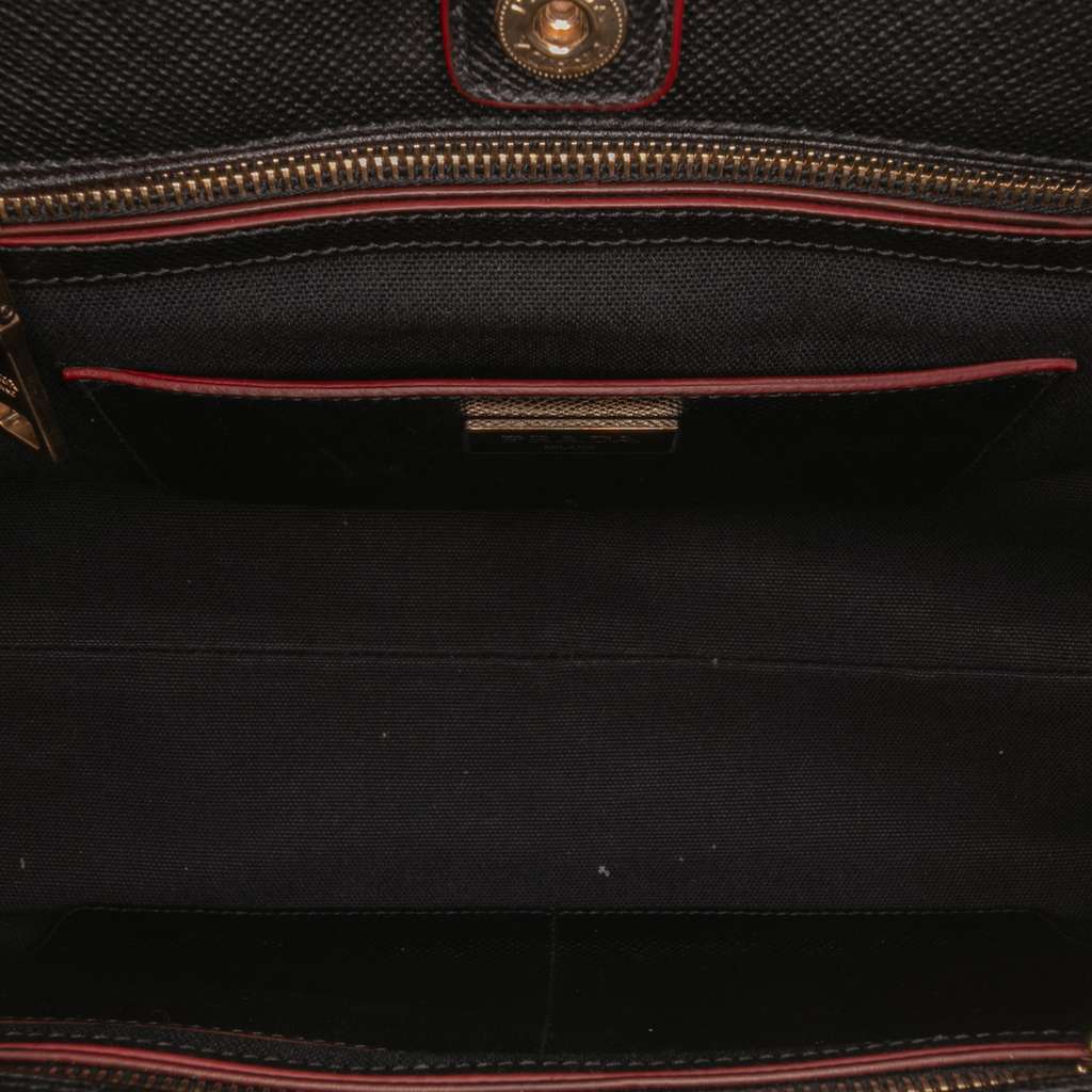 Prada Bicolor Saffiano and City Calf Tote Red Leather Fair - Model View