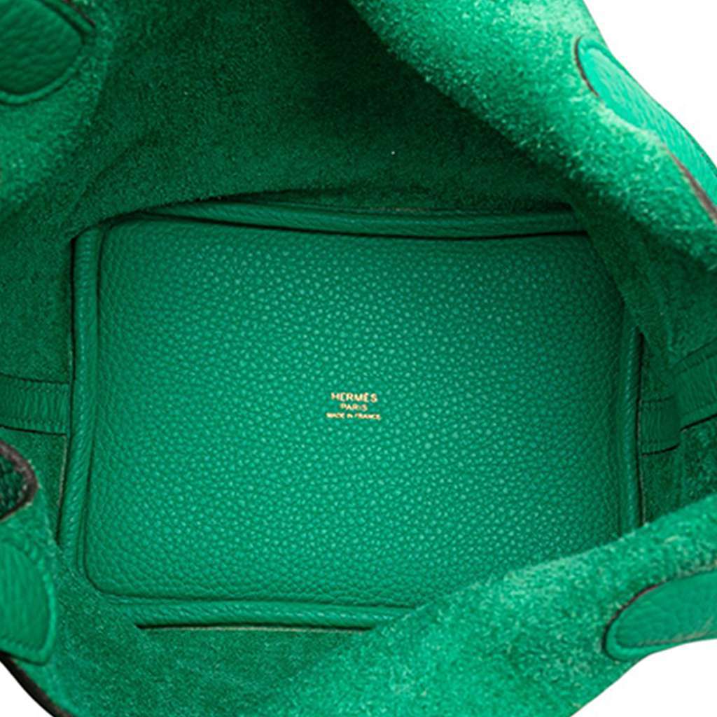 Hermès Clemence Picotin Lock 18 Green Leather Good condition - Model View