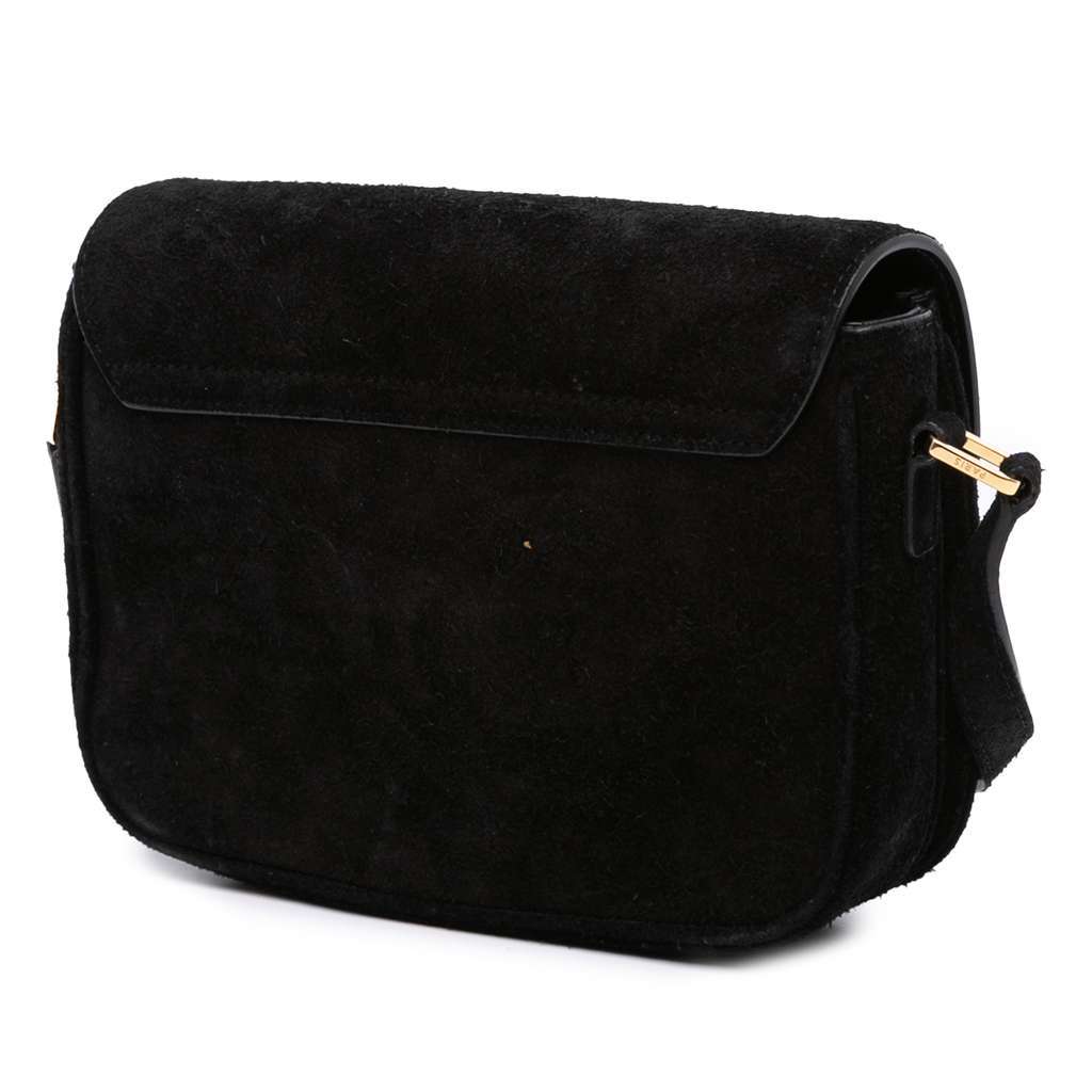 Celine Small Suede Pampille C Bag Black Leather Very good - Back View