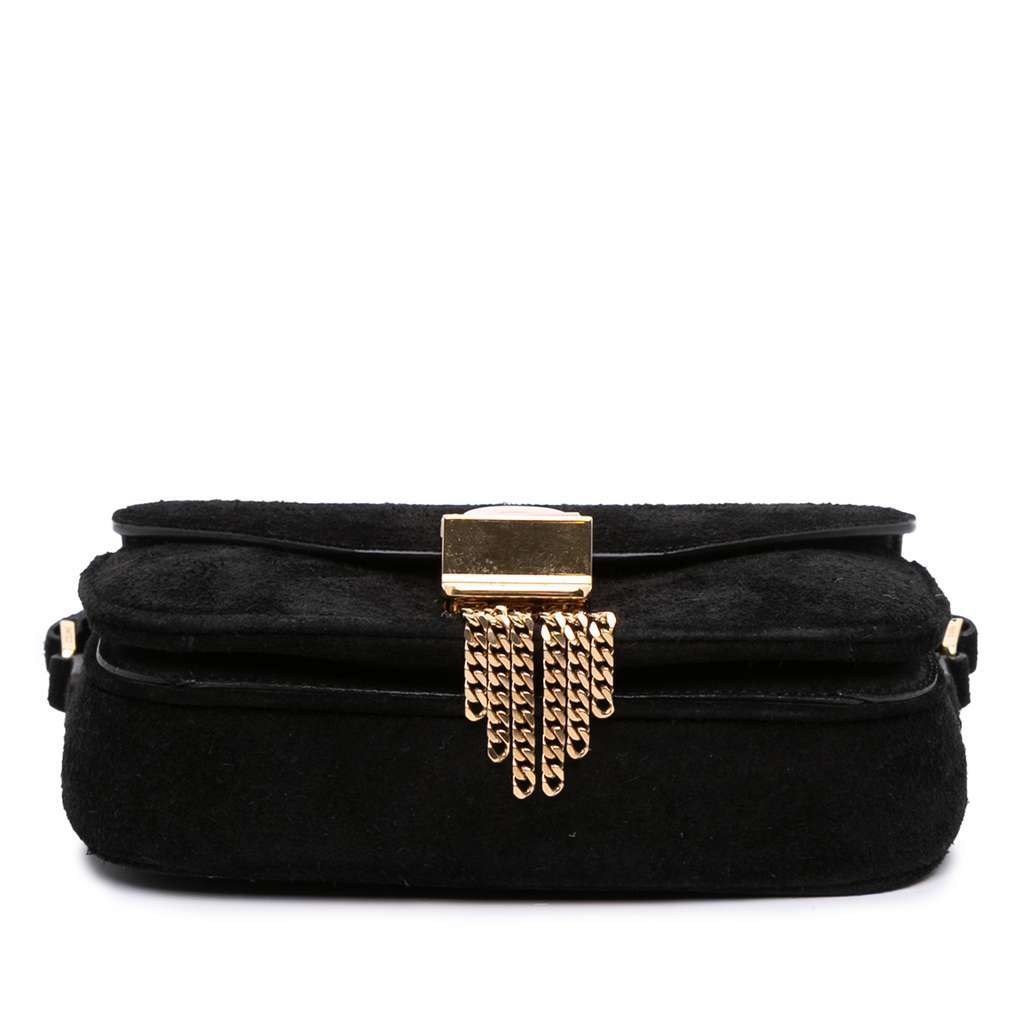 Celine Small Suede Pampille C Bag Black Leather Very good - Inside View