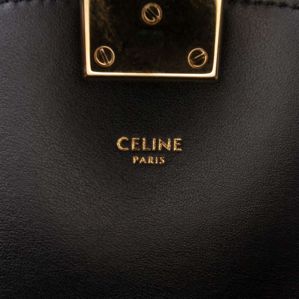 Celine Small Suede Pampille C Bag Black Leather Very good - Box View