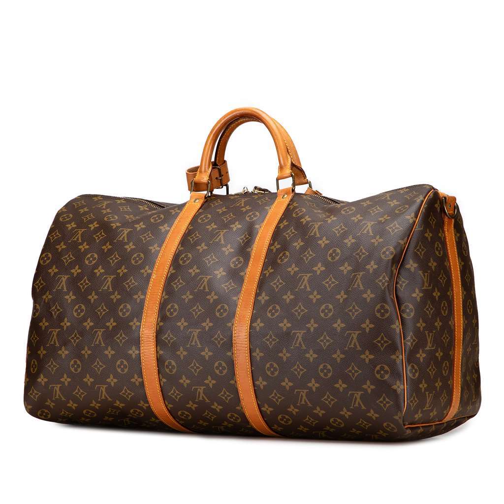 Louis Vuitton Monogram Keepall Bandouliere 60 Brown Fair - Back View