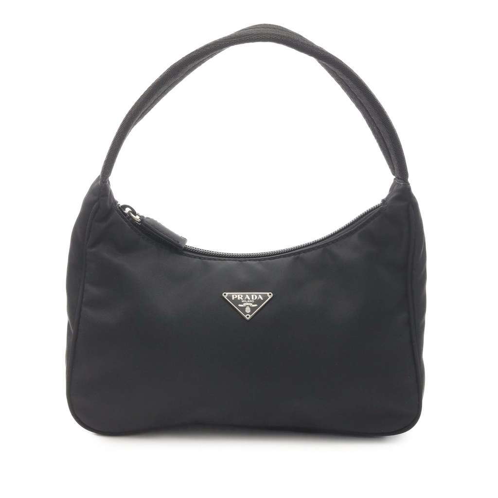 Prada Tessuto Shoulder Bag Black Good - Front View