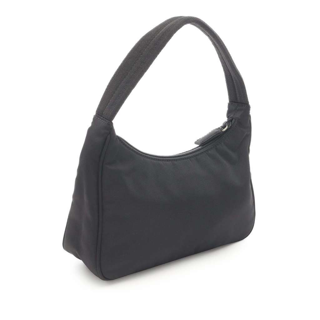 Prada Tessuto Shoulder Bag Black Good - Back View