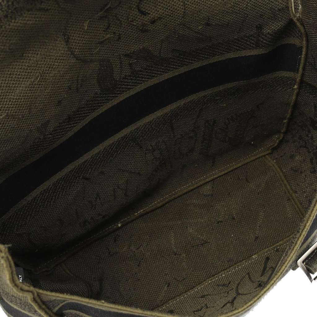 Dior Large Embroidered Canvas Graffiti Diorcamp Messenger Bag Green Canvas Good condition - Inside View