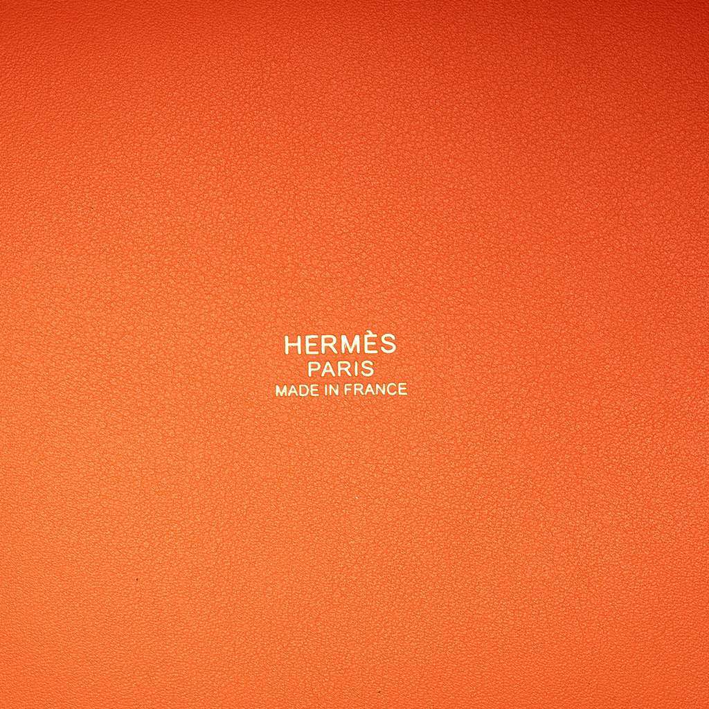 Hermès Toile Goeland and Swift Cargo Picotin Lock 18 Orange Canvas Good condition - Box View