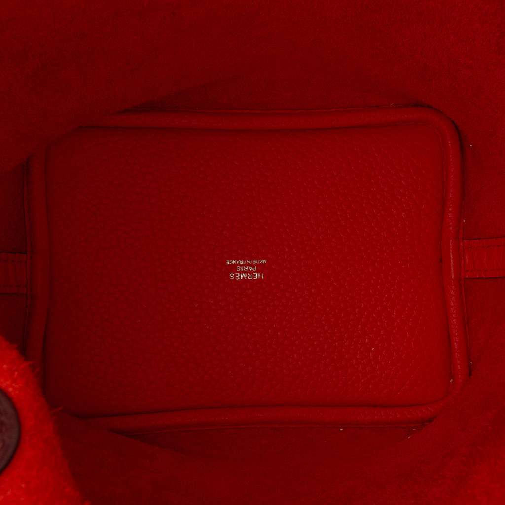 Hermès Clemence Picotin Lock 18 Orange Leather Good condition - Model View