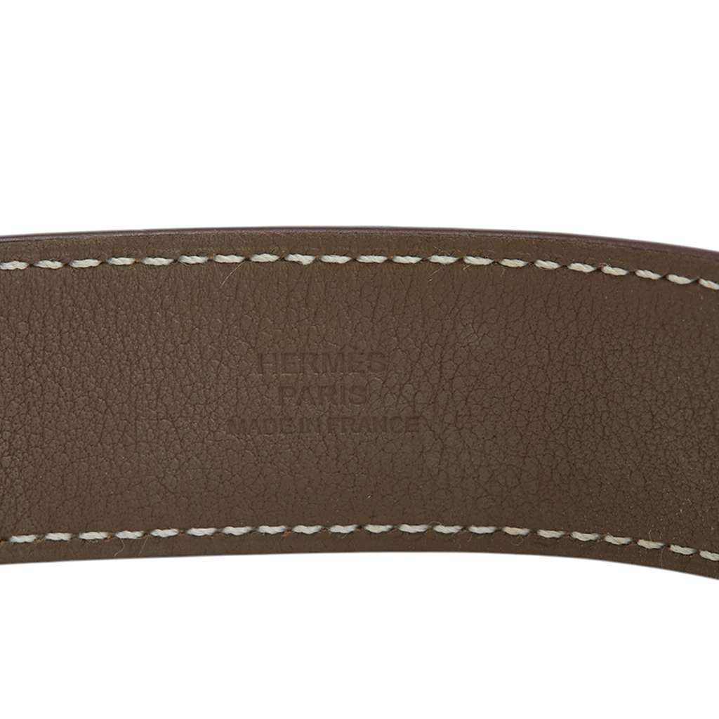 Hermès Small Chevre Chamkila Kelly Twist Bracelet Brown Leather Good condition - Model View