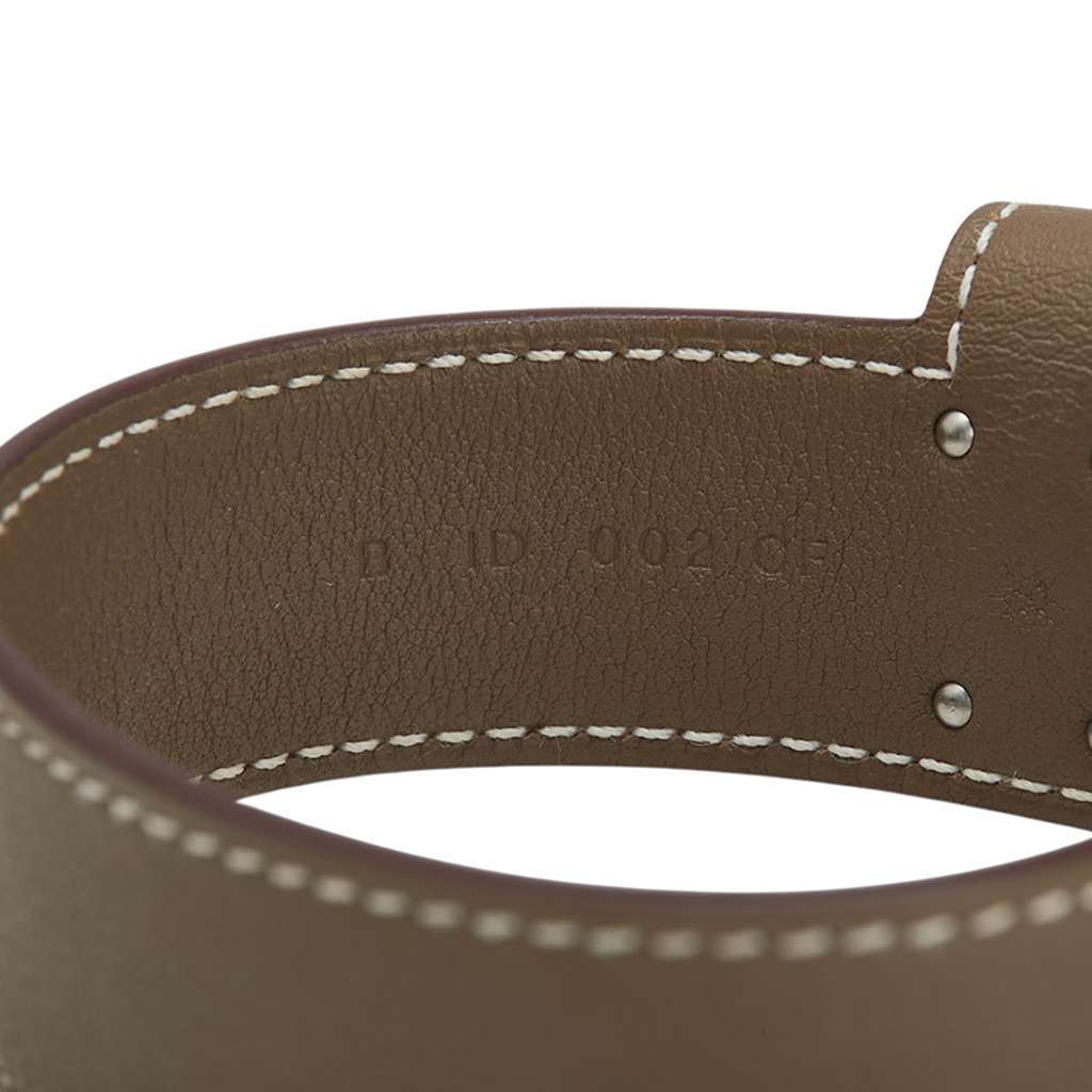 Hermès Small Chevre Chamkila Kelly Twist Bracelet Brown Leather Good condition - Box View