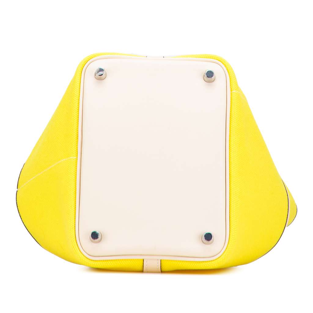 Hermès Toile Goeland and Swift Cargo Picotin Lock 18 Yellow Canvas Good condition - Inside View