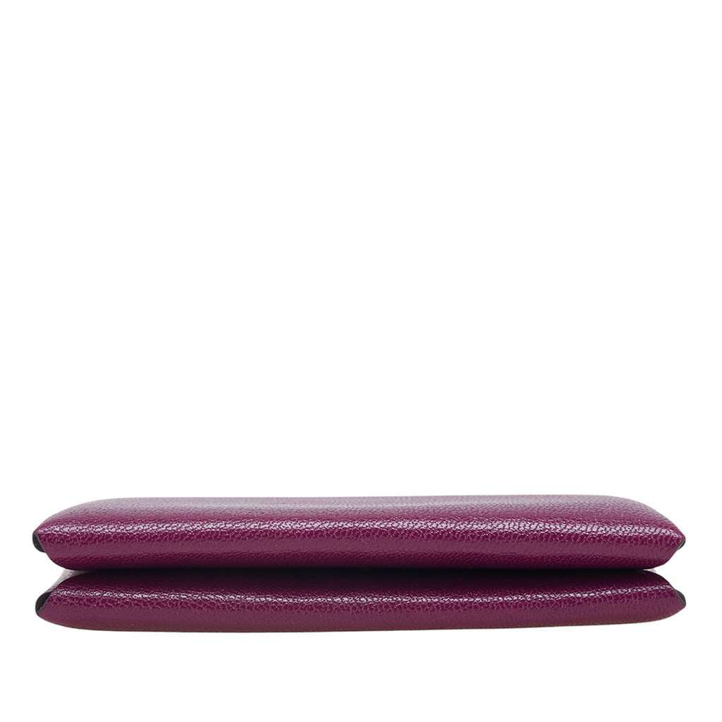 Hermès Chevre Mysore Calvi Card Holder Purple Leather Good condition - Inside View