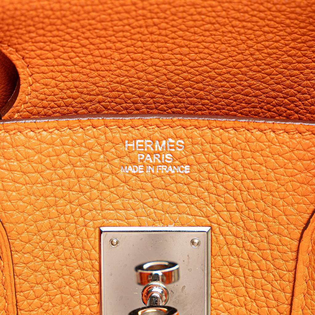 Hermès Togo Birkin Retourne 30 Orange Leather Good condition - Box View