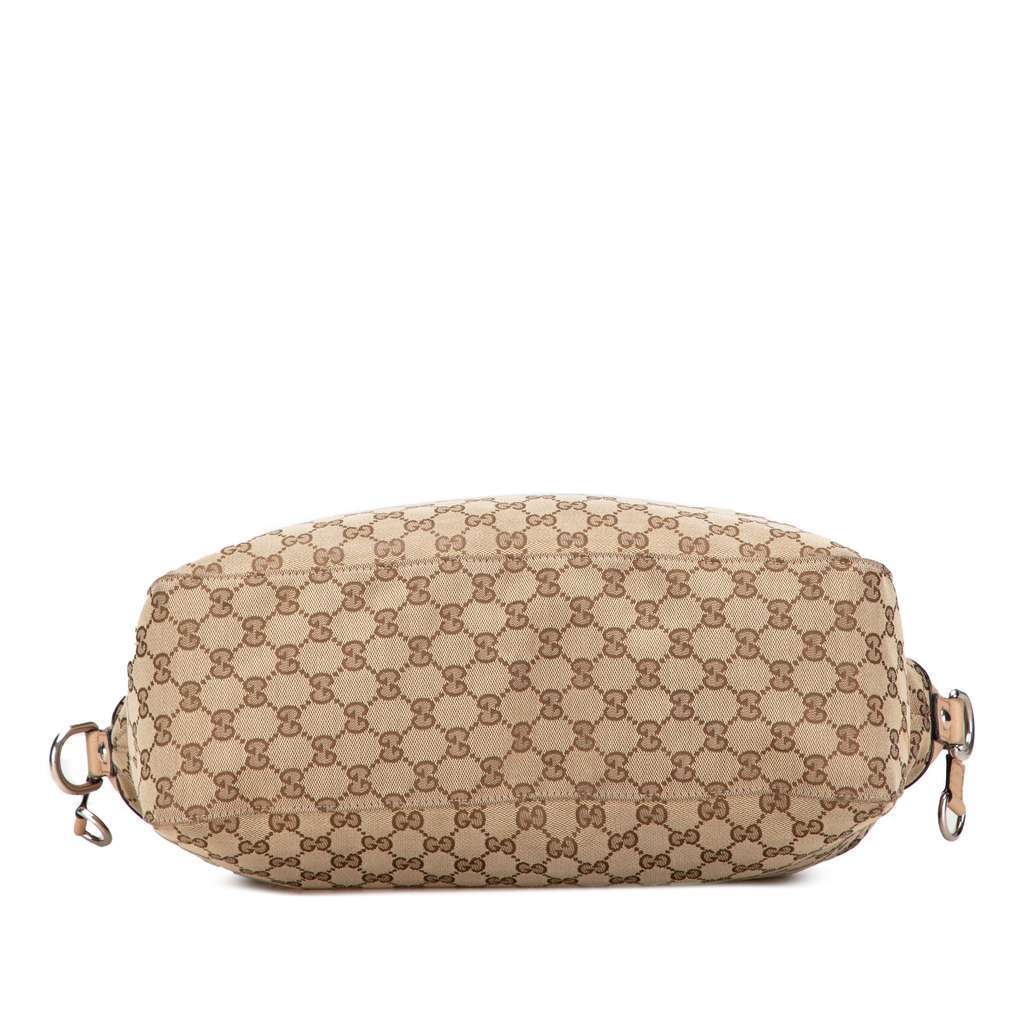Gucci Large GG Canvas Icon Bit Satchel Brown Canvas Good condition - Inside View