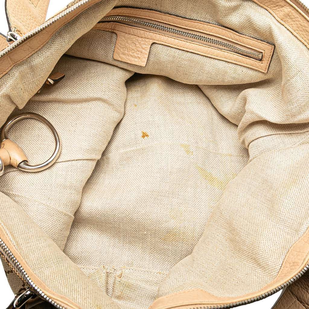 Gucci Large GG Canvas Icon Bit Satchel Brown Canvas Good condition - Model View