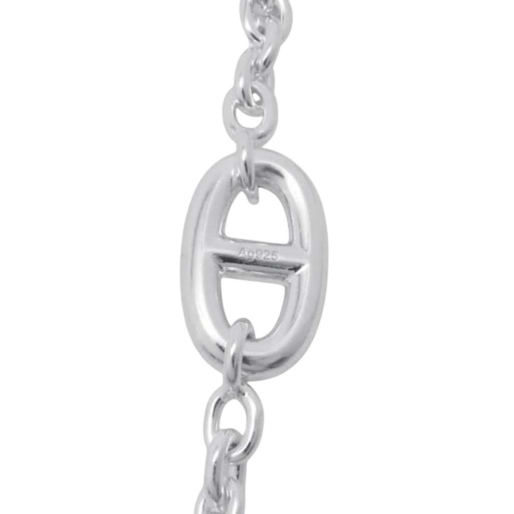 Hermès Sterling Silver Farandole Long Necklace 120 Silver Silver Good condition - Box View