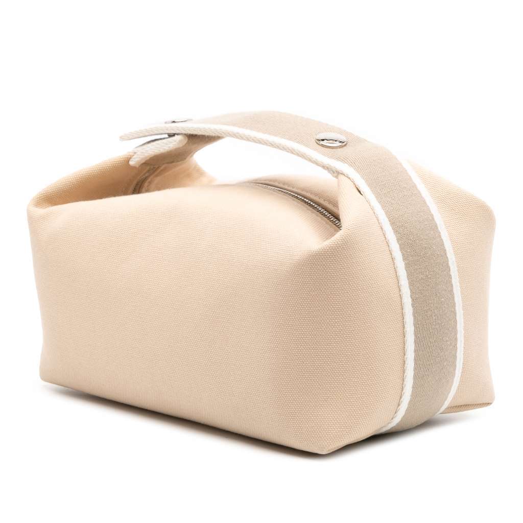 Hermès Small Canvas Bride A Brac Case Brown Canvas Good condition - Back View