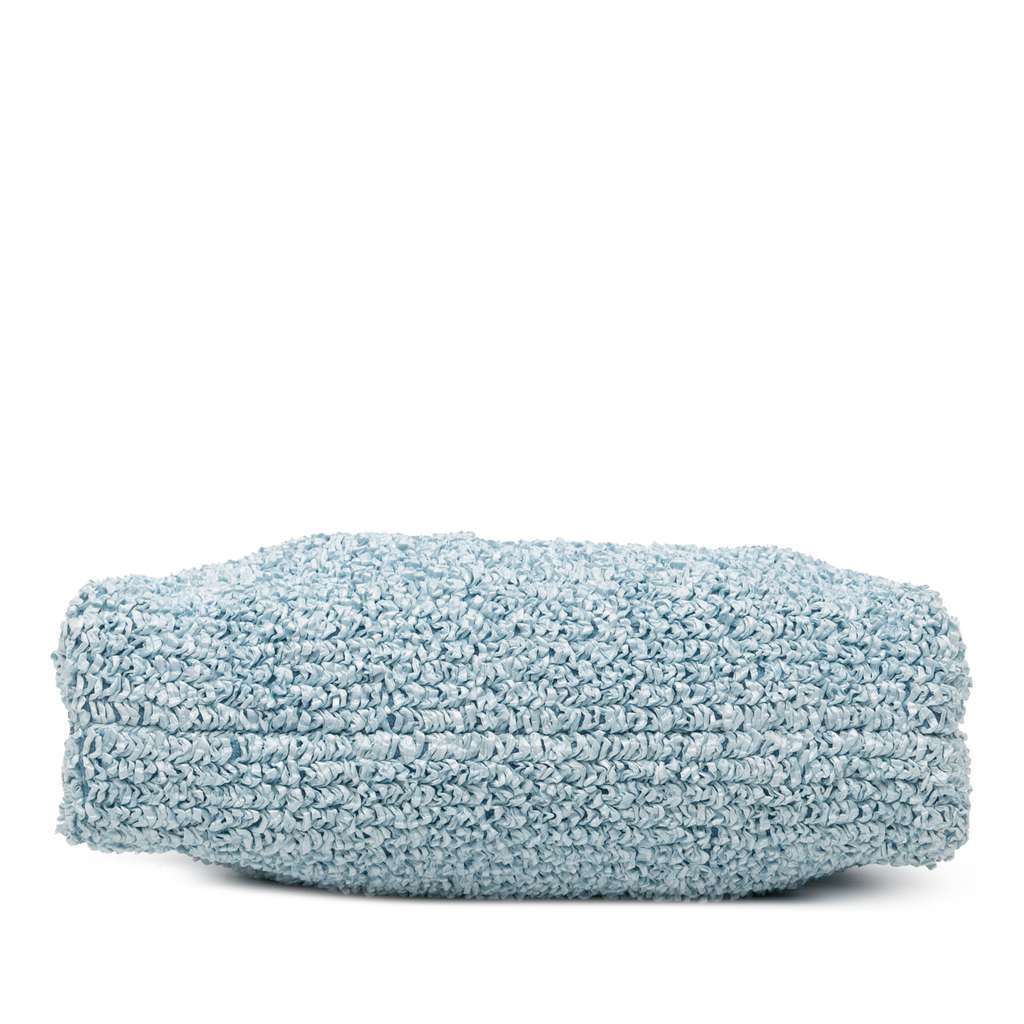 Bottega Veneta Boucle Curly Raffia The Mini Pouch Crossbody Blue Good condition - Inside View