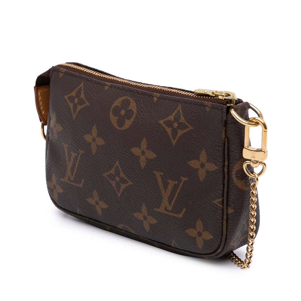 Louis Vuitton Monogram Mini Pochette Accessoires Brown Good condition - Back View