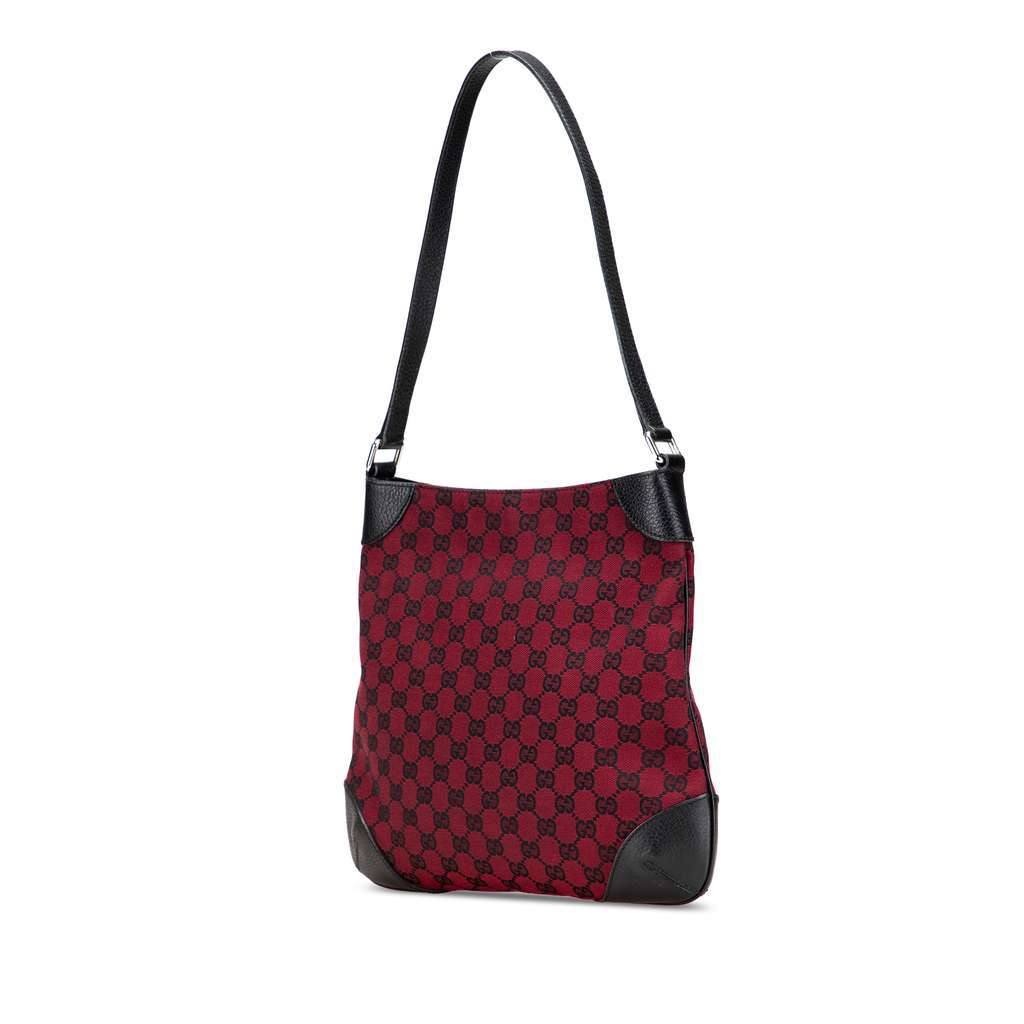 Gucci GG Canvas Shoulder Bag Red Canvas Very good condition - Back View
