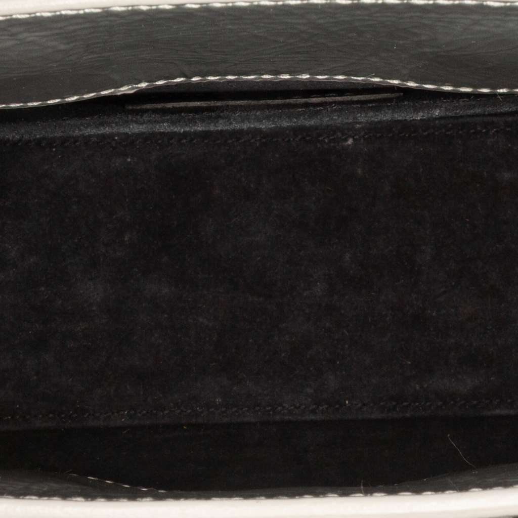 Saint Laurent Nano Metallic Crinkled Calfskin Supple Sac De Jour Satchel Silver Leather Good - Model View