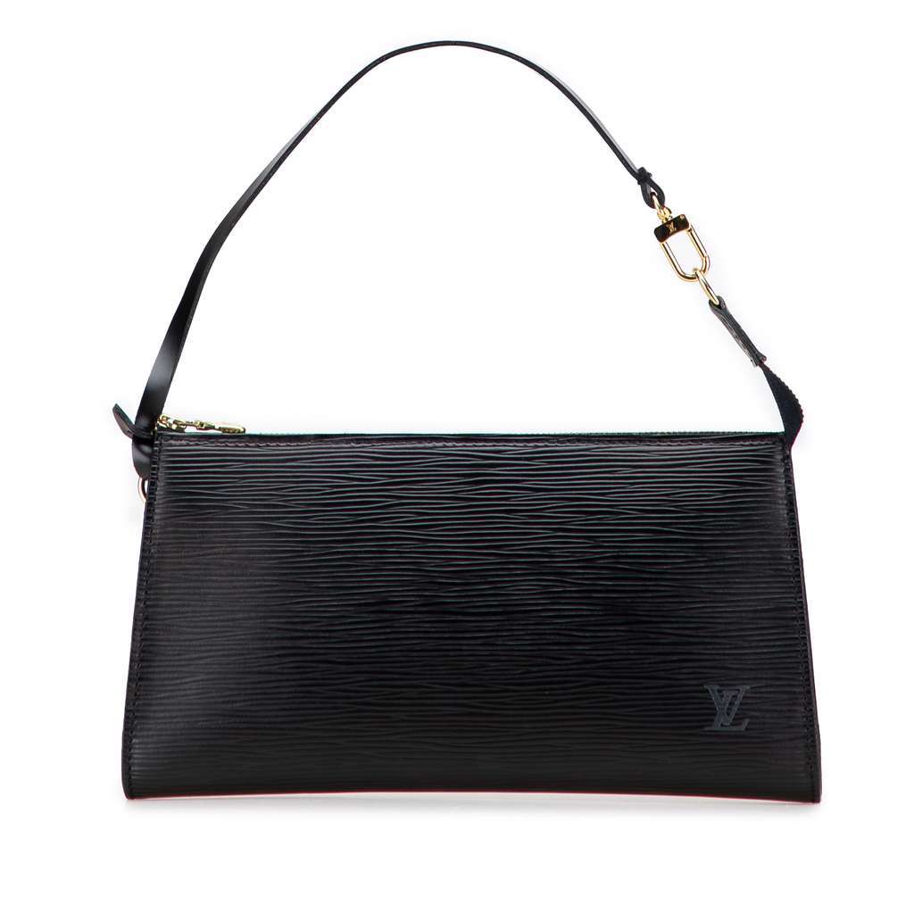 Louis Vuitton Epi Pochette Accessoires Black Leather Good - Front View